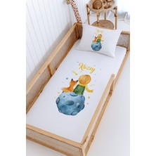 Lilabio %100 Pamuk Isme Özel Montessori Yatak Pike Seti 100X200 Küçük Prens