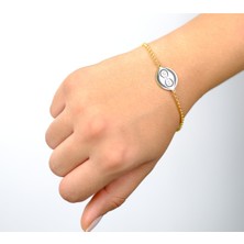 DMR Elegance 925 Ayar Gümüş Zincirli Kişiye Özel Tarihli Sonsuzluk Bileklik – Bujiteri Yuvarlak Plaka