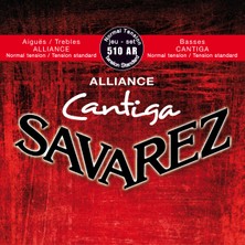 Savarez 656237 Alliance Cantiga 510AR Klasik Gitar Teli | Parlak ve Net Ses, Uzun Ömürlü Kullanım, Yüksek Korozyon Direnci