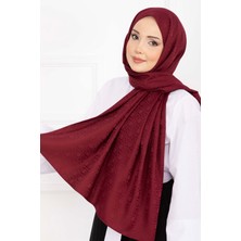 ECN Ikonik Desen Jakar Şal Serisi Bordo