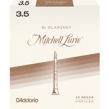 D'addario RML10BCL350 Mitchell Lurie Bb Klarnet Kamışı No: 3.5 (Ileri Seviye) - 10'lu Paket | Klasik Müzik Öğrencileri Için Ideal, Hassas Tepki ve Zengin Tını