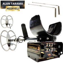 Detech Desert Gold 3 Dedektör (11,5'' ULTIMATE+12X12'' Sef) Lagına Alan Tarama Hediyeli