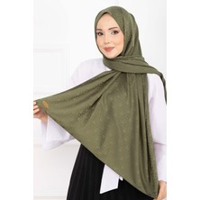 ECN Ikonik Desen Jakar Şal Serisi Haki