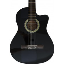 Almira MG917CE-BK Elektro Klasik Gitar - Siyah (Orta Seviye - Cutaway) | Kesik Kasa (Cutaway), Siyah Parlak Cila, Dahili 4-Band Eq ve Tunerlı Preamp | Uyum: Sahne ve Pratik Kullanımı