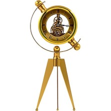 Mnk Home Tripod Gold Çarklı Masa Saat