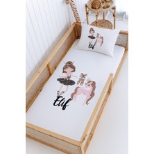 Lilabio %100 Pamuk Isme Özel Montessori Yatak Pike Seti 100X200 Balerin