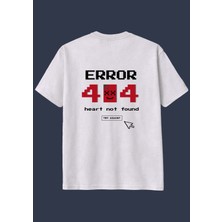 The Granch 404-V2-PREMIUM Kalite Oversize Sırt Baskılı %100 Pamuk Tişört / T-Shirt