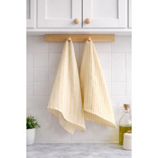 Elvya %100 Pamuk Çift Kat Müslin Mutfak Kurulama Bezi 2’li Set 40X60 cm Emici Yumuşak Mutfak Havlusu - Elv-Mkb