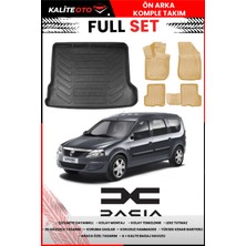 Dacia Logan Mcv (5 Koltuk) 2004-2012 4d Bagaj ve Pro Serisi Havuzlu Bej Paspas Takımı