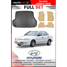Hyundai Accent 1996-2000 4d Bagaj ve Pro Serisi Havuzlu Bej Paspas Takımı