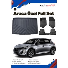 Peugeot 208 2024 Model Yumuşak Paspas+Bagaj Havuzu Seti