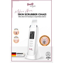 Beauty Vogue C6 Şarj Standlı Ultrasonik Cilt Temizleme Cihazı - Siyah Nokta Giderici & LCD Ekranlı Scrubber