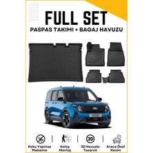Ford Courier 2024-2025 Model Birebir Uyumlu Bagaj Havuzu+Paspas Seti