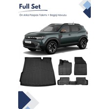 Dacia Duster 4x4 2020 Model Tam Uyumlu Paspas+Bagaj Havuzu Seti