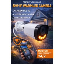 5 Mp Ip Warmled Renkli Gece Görüşlü Güvenlik Kamerası Onvıf