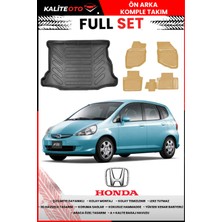 Honda Jazz 2002-2008 4d Bagaj ve Pro Serisi Havuzlu Bej Paspas Takımı