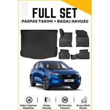 Ford Kuga 2023 Model Birebir Uyumlu Bagaj Havuzu+Paspas Seti