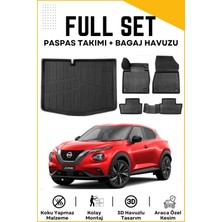 Nissan Juke 2022 Model Alt Birebir Uyumlu Bagaj Havuzu+Paspas Seti