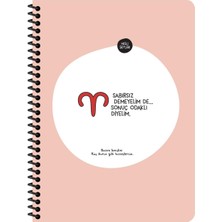 Keskin Color Hisli Şeyler Burçlar Serisi A4 Çizgili Stickerli Defter - Sabırsız Demeyelim De Sonuç Odaklı Diyelim