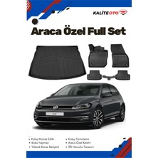 Volkswagen Golf 7 2019 Model Yumuşak Paspas+Alt Bagaj Havuzu Seti