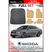 Skoda Superb 2019 Model 4d Bagaj ve Pro Serisi Havuzlu Bej Paspas Takımı