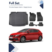 Seat Leon 2013-2014-2015-2016-2017-2018-2019 Model Tam Uyumlu Paspas+Bagaj Havuzu Seti