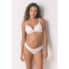 Women Secret Fildişi Dantel Detaylı Emzirme Sütyeni