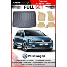Volkswagen Golf 7 2016 Model 4d Bagaj ve Pro Serisi Havuzlu Bej Paspas Takımı