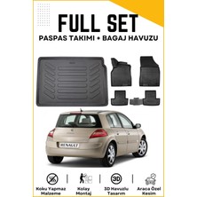 Renault Megane 2 Hatcback 2008 Model Birebir Uyumlu Bagaj Havuzu+Paspas Seti