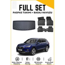 Seat Tarraco 7 Koltuk 2020-2021-2022-2023-2024-2025 Model Birebir Uyumlu Bagaj Havuzu+Paspas Seti