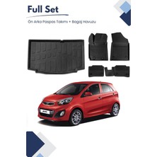 Kia Picanto 2011-2012-2013-2014-2015-2016-2017 Model Tam Uyumlu Paspas+Bagaj Havuzu Seti
