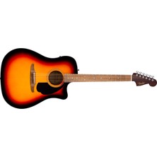 Fender 0974220500 California Standard Redondo Ce Elektro Akustik Gitar (3-Color Sunburst) | Masif Ladin Üst, Fishman Preamp Sistemi ve Eğimli Kasa Tasarımı