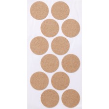 Kitchen Design Lab Kahverengi 12 Adet 4cm Yuvarlak Yapışkanlı Sandalye, Masa, Koltuk Altı Parke Koruma Keçesi