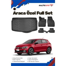 Volkswagen Polo 2017-2018-2019-2020 Model Yumuşak Paspas+Alt Bagaj Havuzu Seti