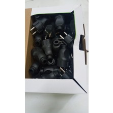 İNWATT Erkek Fiş Siyah 50 Adet Topraklamalı Bakır Kontak Elektro Park Eko.