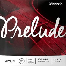 D'addario J810H Prelude Keman Tel Seti (4/4 - Heavy) | Ekstra Dayanıklı Çelik Çekirdek Sert ve Parlak Ses Karakteri ile Maksimum Volüm