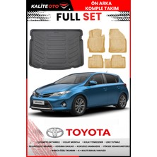Toyota Auris 2016 Model 4d Bagaj ve Pro Serisi Havuzlu Bej Paspas Takımı