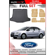 Ford Focus 2 Sedan 2007 Model 4d Bagaj ve Pro Serisi Havuzlu Bej Paspas Takımı