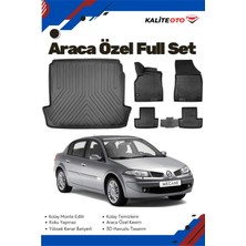 Renault Megane 2 Sedan 2008 Model Yumuşak Paspas+Bagaj Havuzu Seti