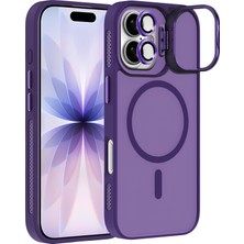 Velvoria iPhone 16 Cyrenn Magsafe Kılıf + Lens Koruyucu Derin Mor