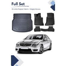 Mercedes C Seri W204 2007-2008-2009-2010 Model Tam Uyumlu Paspas+Bagaj Havuzu Seti