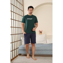 Seboteks %100 Pamuklu Kısa Kollu Cepli Erkek Şortlu Pijama Takımı 2015