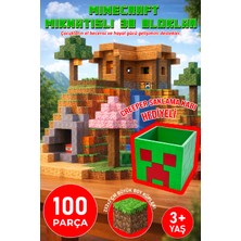 Aytel Minecraft Tarzı 100 Parça Manyetik Blok Oyuncak Seti – Creeper Saklama Kabı Hediyeli, 11×11 cm Küp Kutu, Eğitici Zeka Geliştirici Yapı Oyuncağı, Kutulu Set, Çocuklar