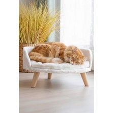 Missidea Puffy Kedi ve Köpek Koltuğu Yumuşak Minderli Evcil Hayvan Yatağı