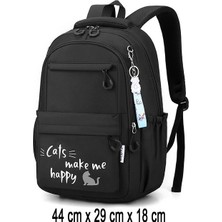 Tabaş Kedili Ultra Hafif Ortopedik Okul Sırt Çantası  Kız Erkek  Çocuk Okul Çantası, Sırt Çantası, Genç Kızlar, Çocuklar, Pembe Siyah Okul Çantası, Ilkokul, Ortaokul, Sınıf Çantası, Gençler, Çocuklar