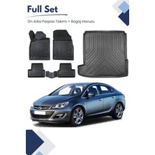 Opel Astra J Sedan 1,4 2020-2021-2022-2023-2024-2025 Model Tam Uyumlu Paspas+Bagaj Havuzu Seti