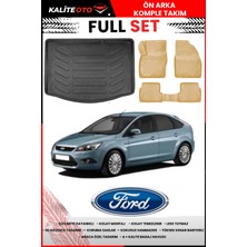 Focus 2 Hatchback Ince Stepne 2005-2010 4d Bagaj ve Pro Serisi Havuzlu Bej Paspas Takımı