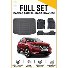 Nissan Qashqai 2017 Model Alt Birebir Uyumlu Bagaj Havuzu+Paspas Seti