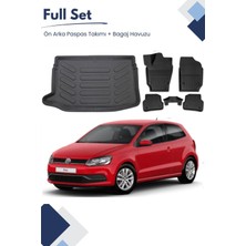 Volkswagen Polo 6r 2013 Model Tam Uyumlu Paspas+Üst Bagaj Havuzu Seti