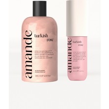 Amande Gül Aromalı Parfümlü Duş Jeli ve Vücut Misti 380 ml Derin Temizlik ve Ferahlama